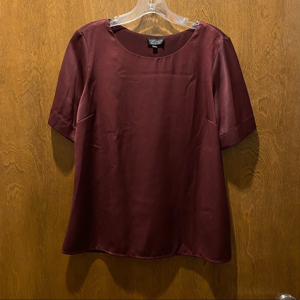 Eggplant purple Topshop blouse